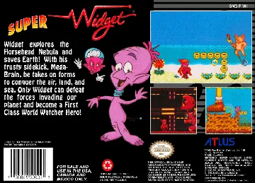 Super Widget (USA) box cover back